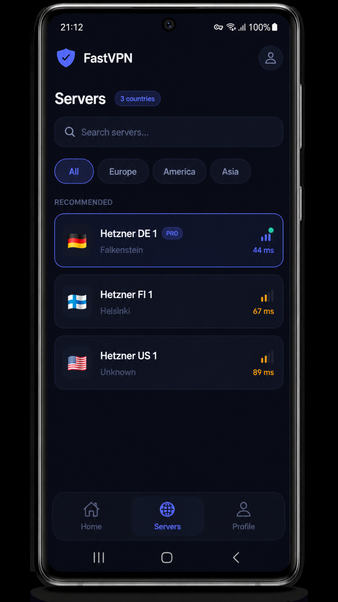 Art VPN — выбор VPN-сервера